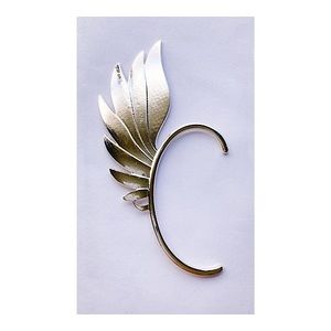 Women Unisex Single Left Ear Cuff Earring 1 Piece Feather Metal Silver Tone NWOT